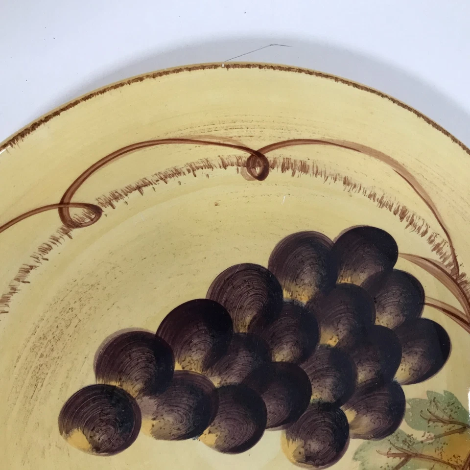 Tabletops Unlimited VINO Grapes 10.75 inch Dinner Plates Hand Painted Collection - Image 2 of 4