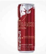 DISCONTINUED Red Bull Energy Drink, Peach-Nectarine, 12 fl oz, 1 each 