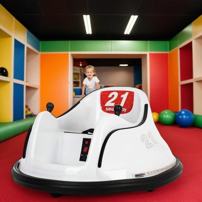 Kinder Stoßfänger Auto, 6V Elektro Ride on Walzer Cars 360 Grad Spin eingebaute Musik