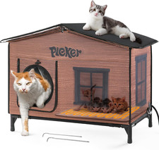 Heated Cat House for Outside: 100 Waterproof  Insulated Outdoor Cat House for