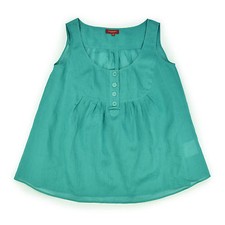 BURBERRY LONDON Damen Bluse UK42 EU M Ramie türkis Woman Shirt Oberteil Top NEU