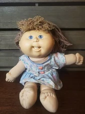 Vintage Cabbage Patch Kid CPK First Edition 1990 Flexible Hair Teeth Dark Blonde