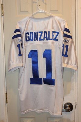 white Indianapolis Colts Anthony Gonzalez (11) stitched Reebok jersey (NWT) L/50