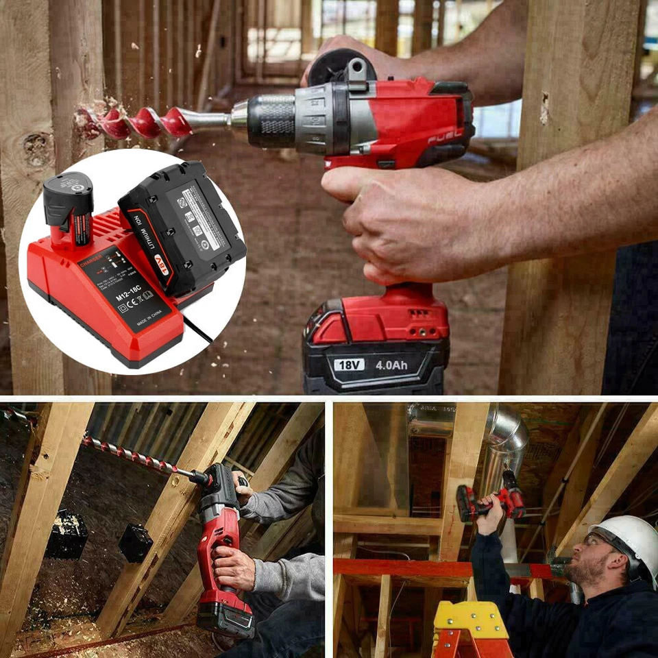 Pour Milwaukee ErsatzBatterie 18V 5Ah M18B5 M18 XC 48-11-1852 48-11-1860 Akku - Photo 3/4