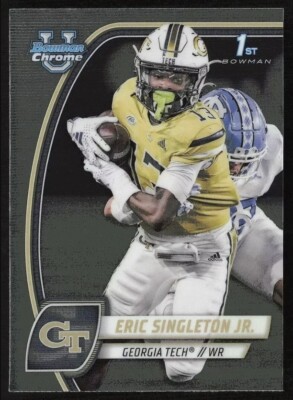 ERIC SINGLETON JR 2024 Bowman Chrome U University 1st Bowman #71 Georgia Tech