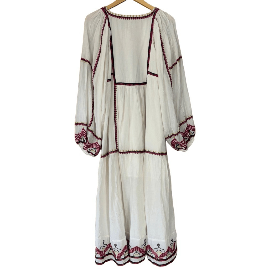Free People Women's Sweet Escape Midi Dress boho embroidered small View 6