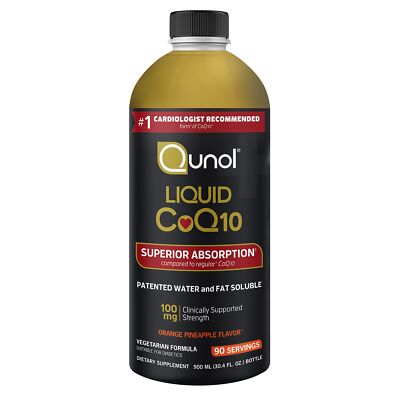 Qunol Liquid CoQ10 100mg, Superior Absorption Natural Supplement Form of Coenzym