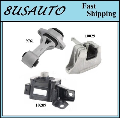 3PCS MOTOR & TRANS MOUNT FIT 2019-2020 HYUNDAI ELANTRA 2.0L - AUTO TRANS (KOREA)