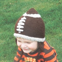 Red Heart Child's Football Hat on sale Red Heart Child's Football Hat on sale
