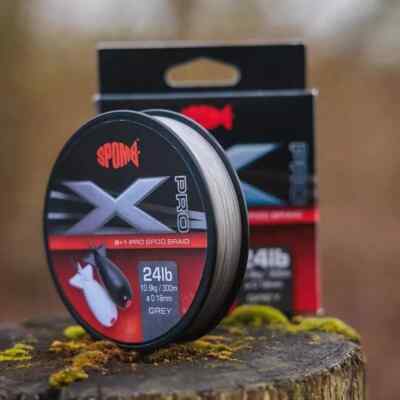 Fox Spomb X Pro Spod Braid Grey 24lb 0.18mm 300m (DBL004)