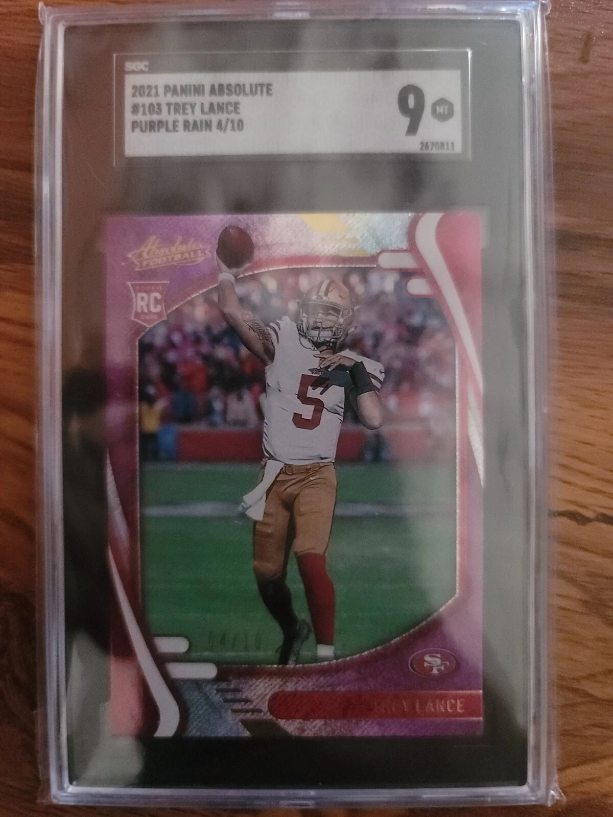 Trey Lance Panini Absolute #103 Purple Rain