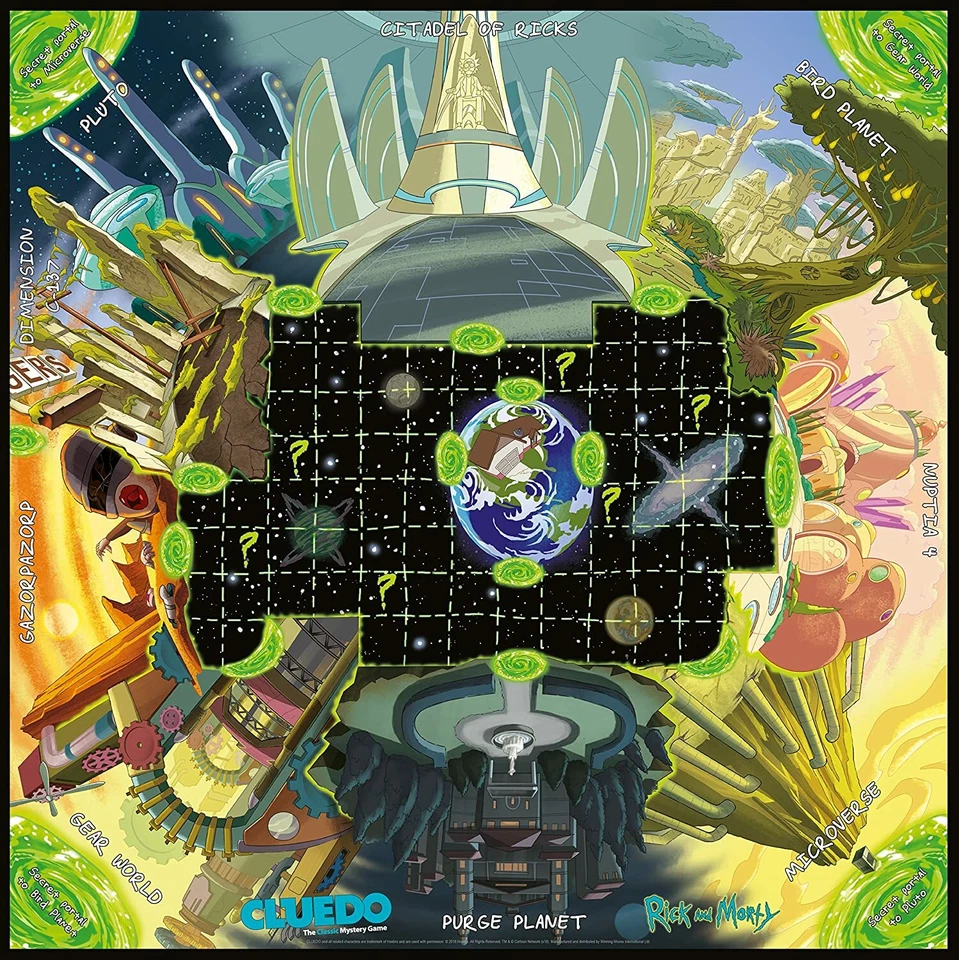 OFFICIAL RICK AND MORTY CLUEDO CLASSIC MYSTERY FAMILY BOARD GAME NEW AND BOXED - Image 3 of 3