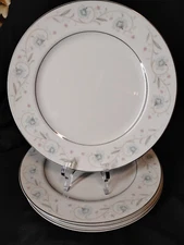 Set of 4 - Vintage English Garden Fine China 1221 Floral Pattern Dinner Plate