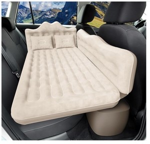 Inflatable Car Air Mattress for Backseat, SUV Camping Bed with Pump & Gear