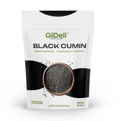 Schwarzkümmel 1kg Ganz Samen Nigella Sativa Backgewürz Naturrein Vegan GiDeli