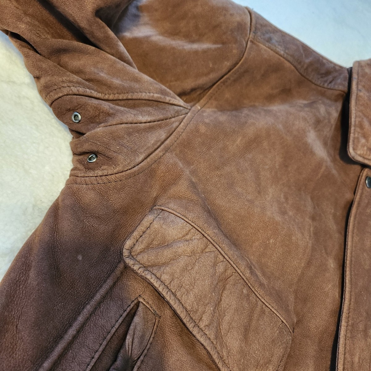 Vintage 90's U2 Wear Me Out Bomber Jacket Mens Size 44 Brown
