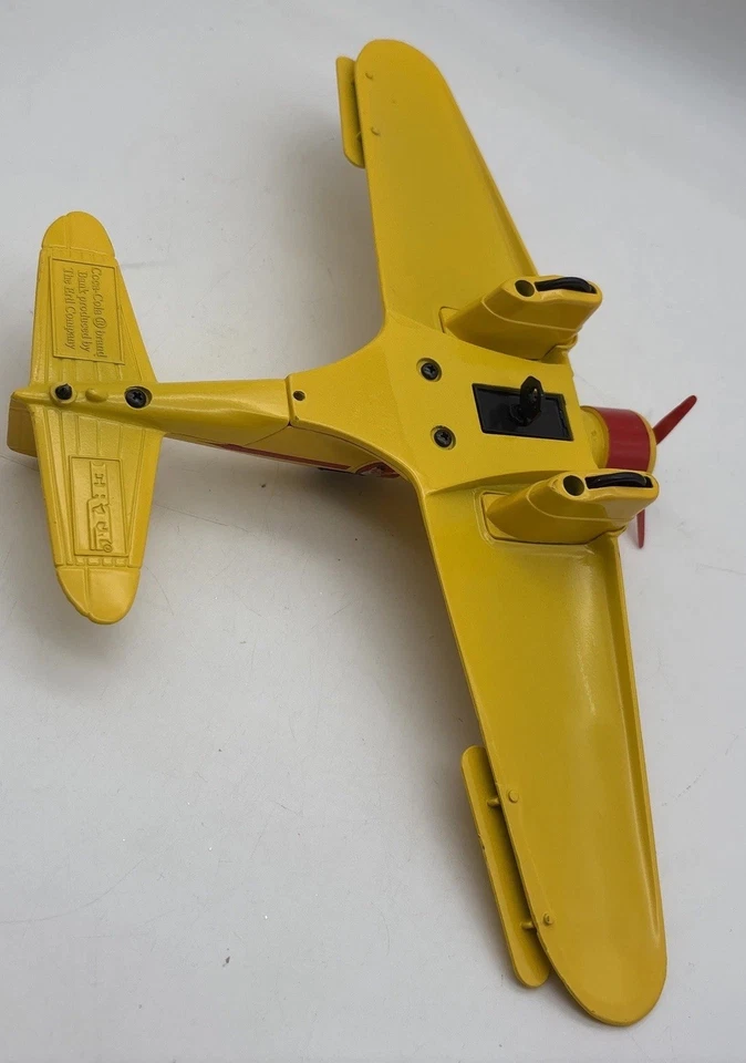 COCA COLA  Airplane Bank ERTL NC46239 DIE CAST COLLECTIBLE Yellow and Red Read - Image 3 of 4