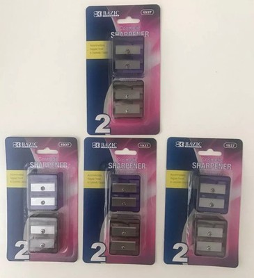 4x2Pc Eye & Lip Pencil Sharpener-Thick &Thin Jumbo Pencil Cosmetic Sharpener