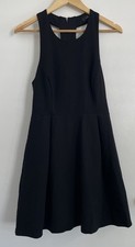 Lulus Cutout And About Skater Dress Fit & Flare Ponte Strappy Black Women’s LG