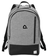 Vivint Charcoal Backpack by Leed's 3 Zipper Compartments Slim Water Bottle Pocke