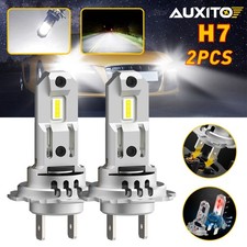 2/4pc AUXITO H7 LED Headlight Bulb Kit High Low Beam Super White 20000LM Upgrade