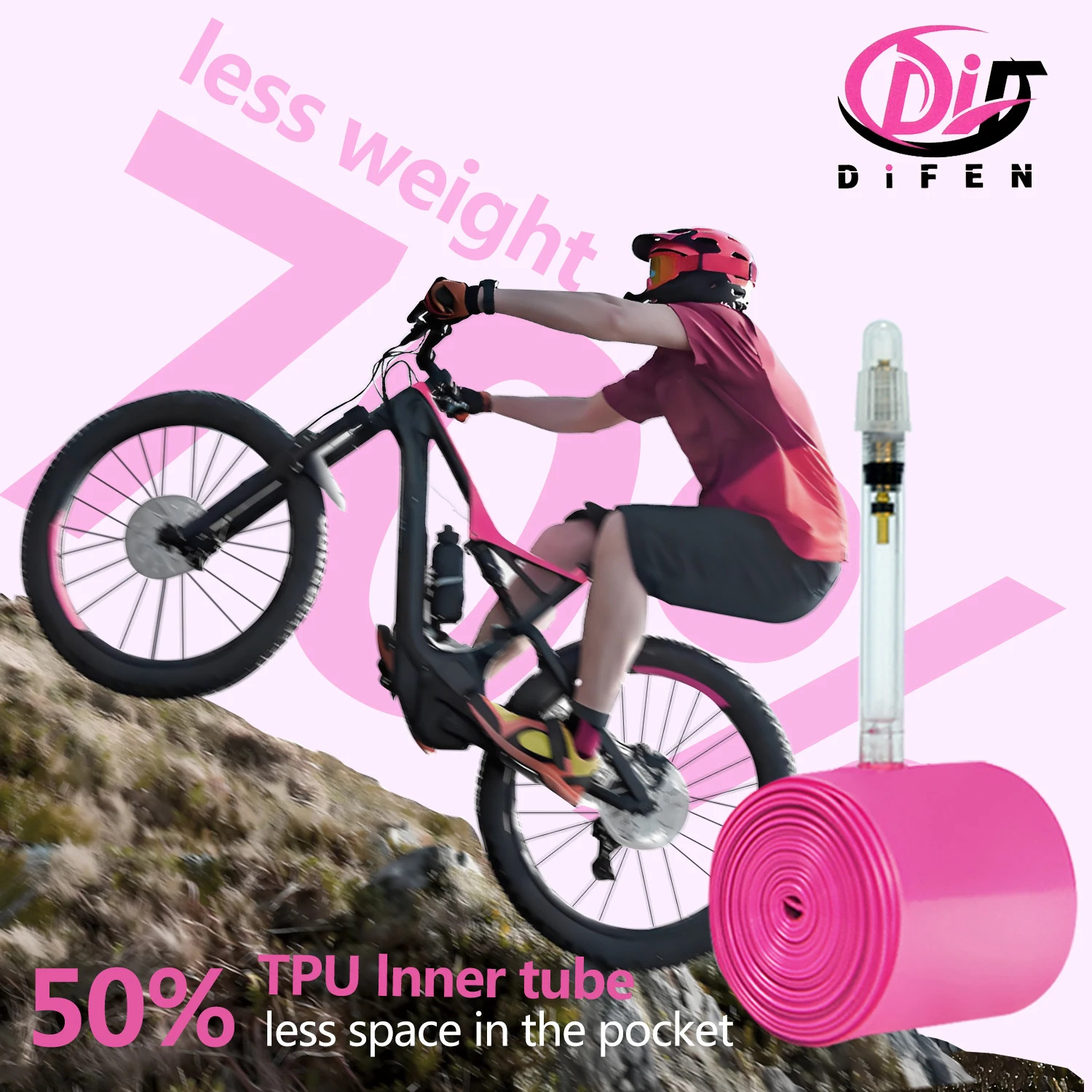 Tubo interno bici TPU MTB 26 27,5 29 pollici tubo pneumatico mountain bike 1,95-2,6 US foto 6