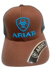Ariat Mens B-Fit Shield Logo Mesh Back Snapback Cap Hat