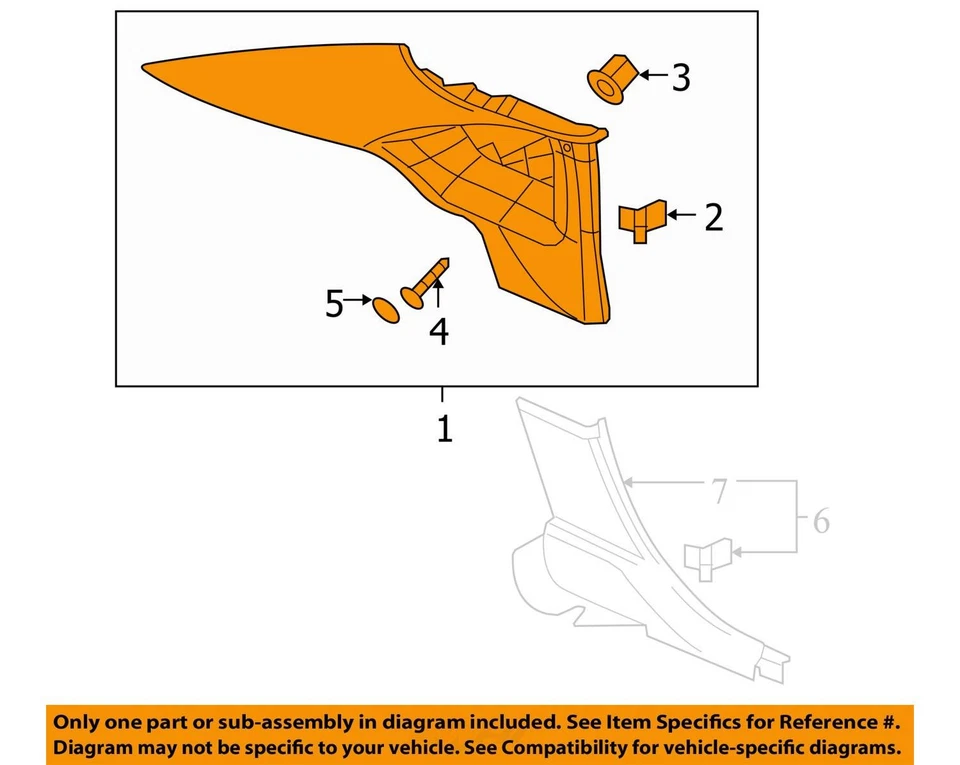 Chevrolet Impala Impala 2006-2016 panel limitado ASM QTR UPR TR Titan 23311871 Foto 2 de 3