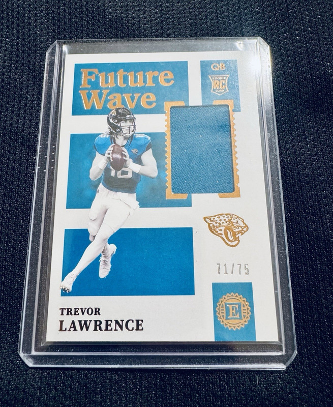 Panini 2021 Encased Future Wave Materials Trevor Lawrence Jaguars RC MEM /75