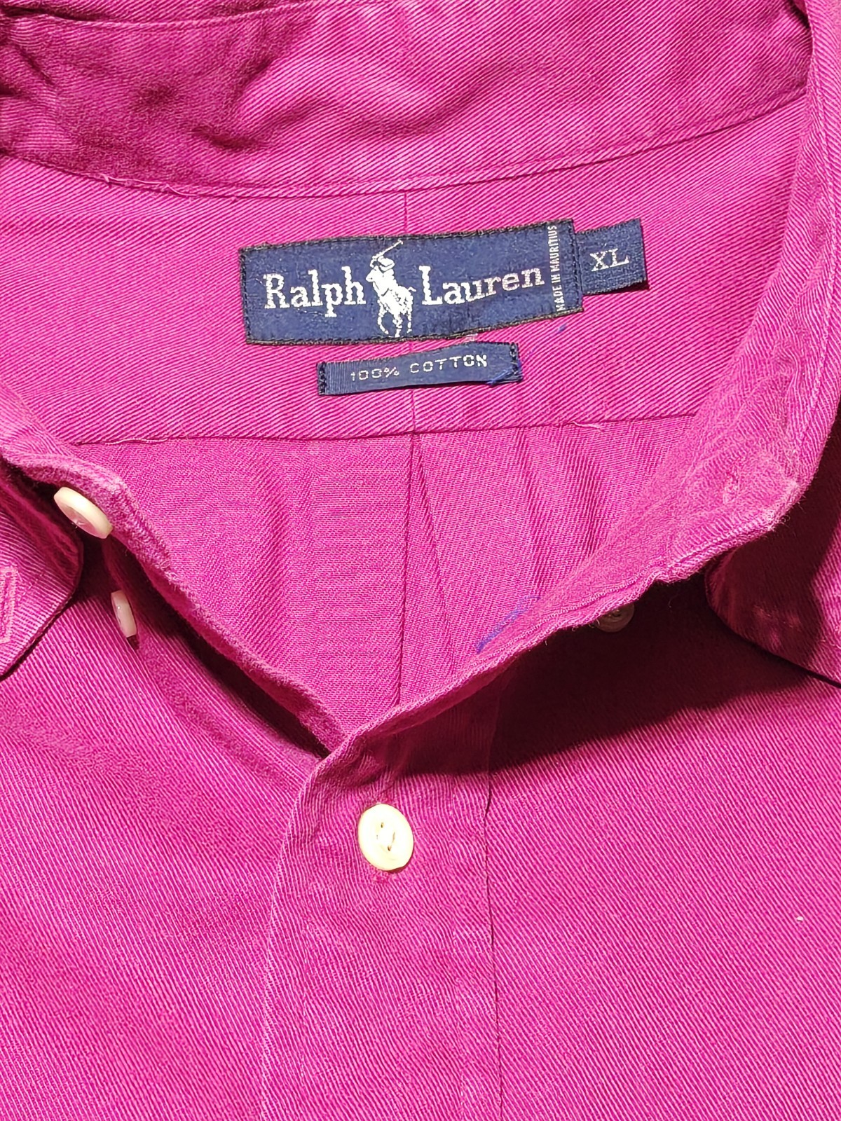 Uncommon Polo Ralph Lauren Blake Men's Button Down Shirt Made In Mauritius. - second product detail image