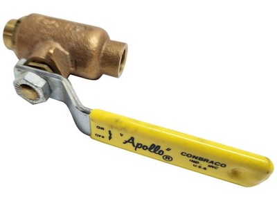 Apollo 70-200-01 3/8'' 600 WOG Standard Port Solder Bronze Ball Valve
