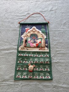 Vintage 1980s Avon Advent Calendar with Mouse Countdown to Christmas Santa 1987
