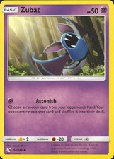 Zubat 54/149 Common SM Base Set Mint Pokémon Card