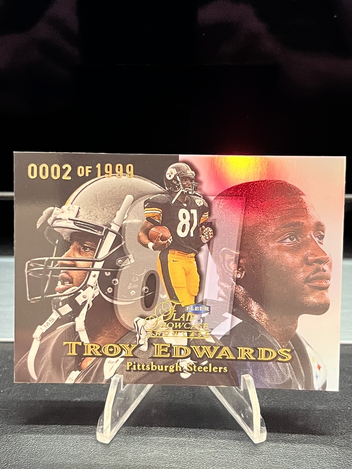 1999 Flair Showcase #171 Troy Edwards #/1999