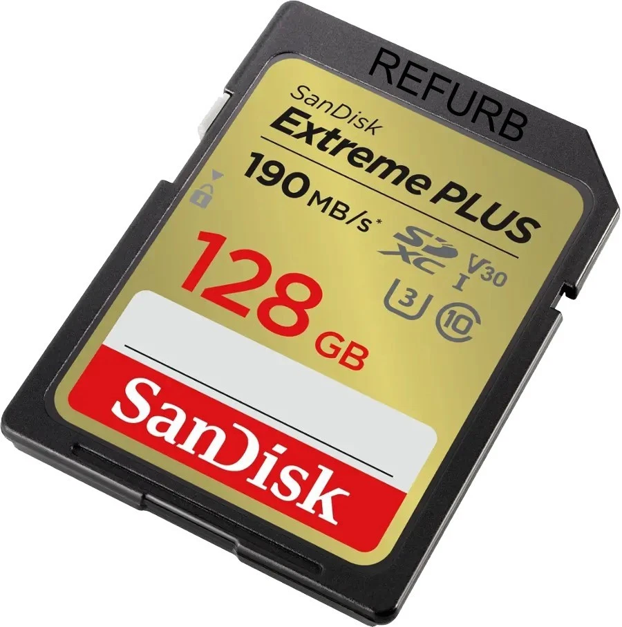LOTE 10x Tarjeta de Memoria SD SanDisk Extreme Plus 128GB UHS-I V30 U3 Clase 10 190 MB/s Foto 4 de 4