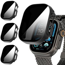 3-Pack for Apple Watch Ultra 3/2/1 49mm Privacy Screen Protector Case, Anti-...