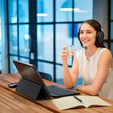 10 Inch Android 15 Wi-Fi Tablet,  Keyboard & Stylus 12GB RAM 64GB ROM Expandable 5