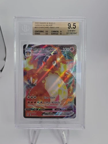 Charizard VMAX 020/189 Swsh03: Darkness Ablaze Holo Beckett BGS 9.5 Gem Mint
