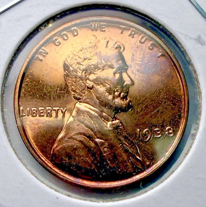 1938-P Lincoln Wheat Proof ~ Beautiful Red Coin ~ GREAT DATE ~ X97 - Image 3 of 4