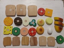 Melissa and Doug wooden play food Sandwich set pretend play 27 pieces
