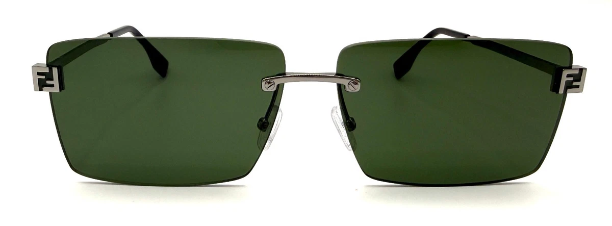 Fendi Silver Green Sunglasses for Women for sale | eBay display picture 1