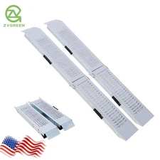 2Pcs 63in Folding Loading Ramps Mobility Scooter Wheelchair Ramp 950lb for piney
