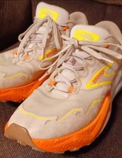 Brooks Caldera 7 Beige Orange Yellow Mesh Tra...