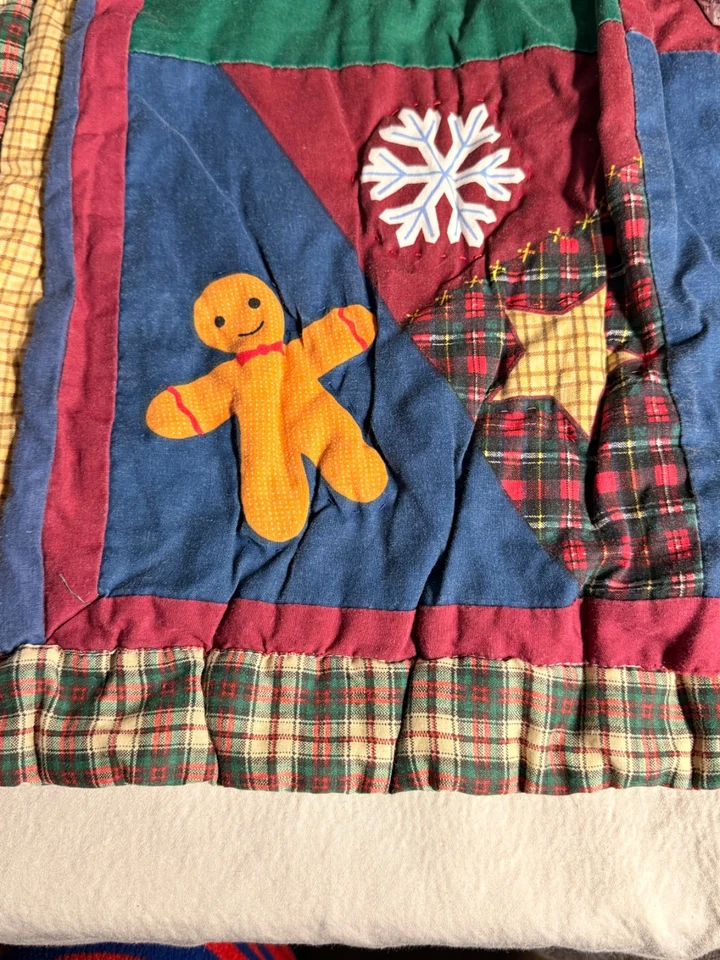 Juego de 2 fundas de almohada navideñas clásicas para el hogar muñecos de nieve pan de jengibre 20x26 Foto 3 de 4