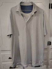 Johnnie O Polo Shirt Mens Large Blue Performance Golf Stretch UPF50