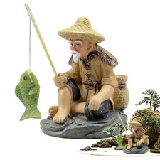 Fisherman The fish tank decoration Mini Fish Tank Aquarium Rockery Home Decor
