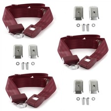 Ford Truck 1935 - 1941 Standard 2pt Burg Lap Bench Blt Kit Wbkts 3 Belts