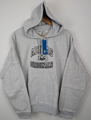 Adidas Originals Hoodie Herren Medium grau lose OH Sweatshirt Spellout neu mit Etikett