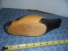 Vintage Hand-painted Wood Carved Sleeping Swan Glass Eye Decoy — photo 3