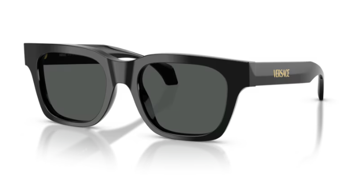 Versace VE4486F GB1/87 Black / Dark Grey Square Men's Sunglasses